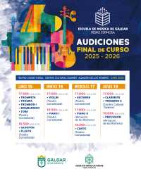 La Escuela Municipal de Música de Gáldar cierra el curso con nueve audiciones esta semana