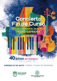 La Escuela Municipal de Música de Gáldar celebra su 40 aniversario con un concierto multitudinario en la Plaza de Santiago este viernes