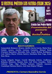 Telde acoge el XI Festival Luis Natera en homenaje a la poesía y la memoria del autor grancanario