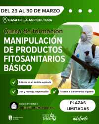 Telde abre la inscripción para participar en el curso de Manipulación de Productos Fitosanitarios Básico