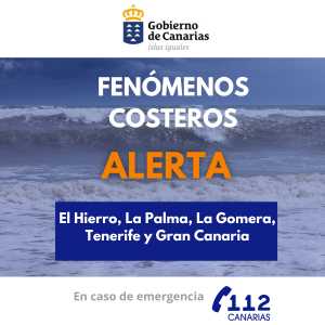 El Gobierno actualiza la situación y mantiene alerta por fenómenos costeros en islas occidentales y Gran Canaria