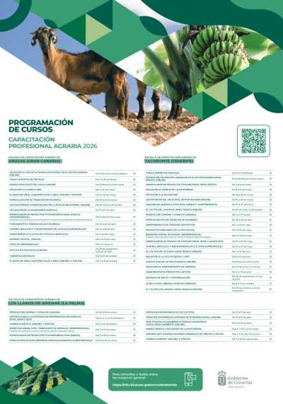 El Gobierno de Canarias oferta más de medio centenar de cursos gratuitos en las Escuelas de Capacitación Agraria en 2026