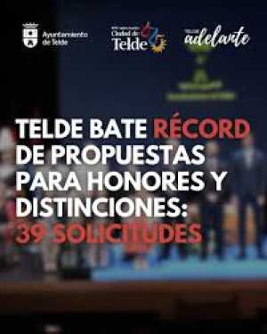 Telde cierra la convocatorio de Honores y Distinciones 2026 con 39 propuestas, la cifra más alta registrada hasta la fecha