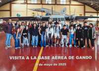 Alumnado de Mogán visita  la Base Aérea de Gando