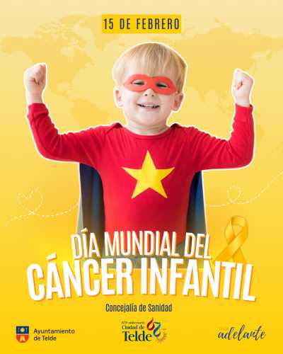 Telde se ilumina de dorado para visibilizar el Día Mundial del Cáncer Infantil