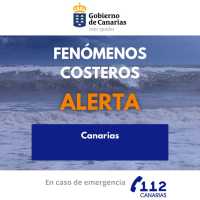 El Gobierno de Canarias actualiza la situación y declara la alerta por fenómenos costeros en todas las islas