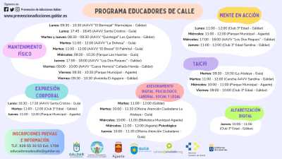 El programa de &#039;Educadores de Calle&#039; lleva a cabo numerosas actividades en diferentes espacios del municipio