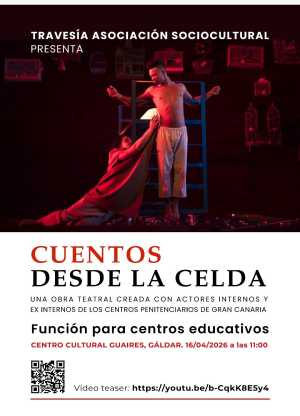 La obra teatral ‘Cuentos desde la celda’ llega al Guaires con un mensaje preventivo para estudiantes