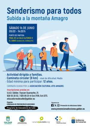El programa Educadores de Calle organiza una jornada de senderismo a la montaña de Amagro