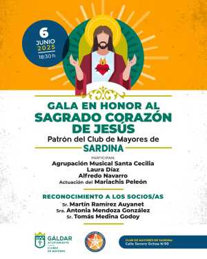 El Club de Mayores de Sardina celebra una Gala en honor a su patrón, el Sagrado Corazón de Jesús