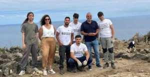 El alcalde de Guía, Alfredo Gonçalves Ferreira, visita el proyecto arqueológico financiado con fondos propios del Ayuntamiento