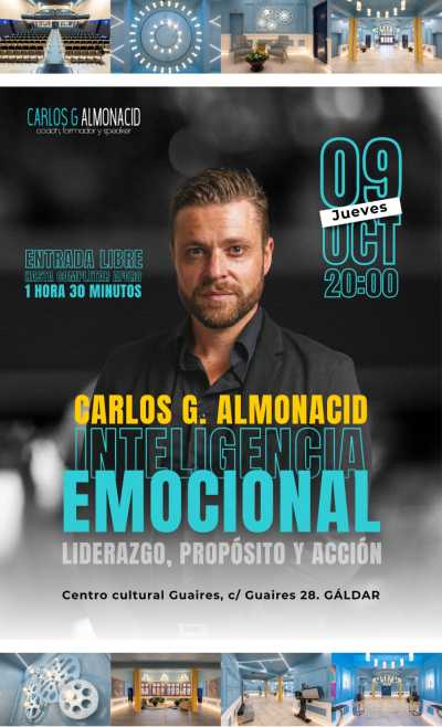 El Centro Cultural Guaires alberga el 9 de octubre una conferencia de Inteligencia Emocional de Carlos G. Almonacid