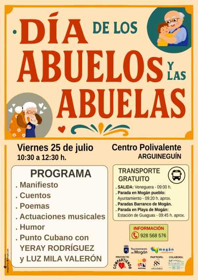 Mogán celebrará el Día de los Abuelos  y Abuelas el 25 de julio