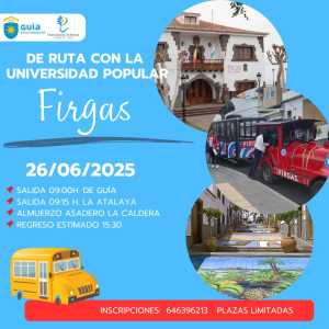 ‘De Ruta con la Universidad Popular’ cierra temporada recorriendo Firgas a bordo de su mini tren turístico