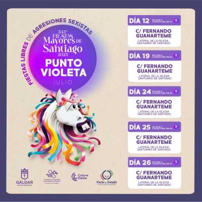 Los Puntos Violeta de las Fiestas Mayores de Santiago reforzaron la prevención en violencia de género en el municipio