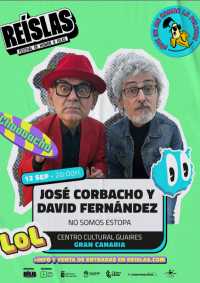 José Corbacho y David Fernández presentan ‘David y José, no somos Estopa’ en el Centro Cultural Guaires el 12 de septiembre