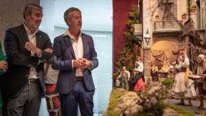 El belén institucional en la sede Presidencia de Las Palmas de Gran Canaria, dedicado a Canarias y el mar