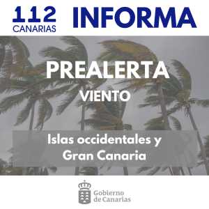 El Gobierno declara la prealerta por vientos en las islas occidentales y Gran Canaria