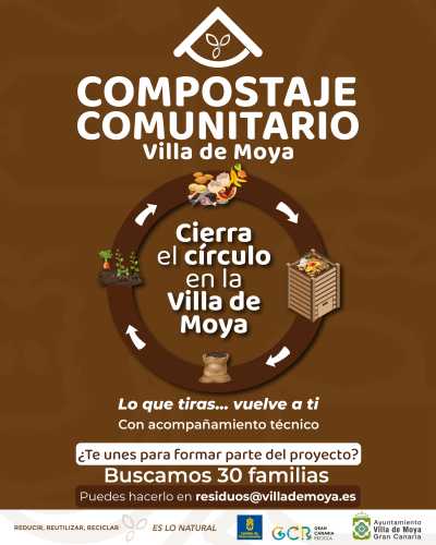 La Villa de Moya cierra el círculo de la materia orgánica con el compostaje comunitario