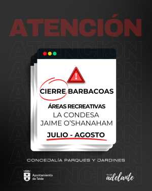 Parques y Jardines prohíbe el uso de barbacoas en las áreas recreativas de Jinámar durante los meses de julio y agosto