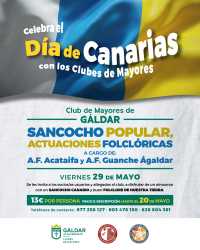 Los Clubes de Mayores celebran el Día de Canarias con un gran sancocho popular y actuaciones folclóricas