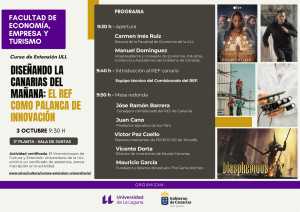 El comisionado del REF debate con estudiantes de la ULL sobre el futuro de Canarias