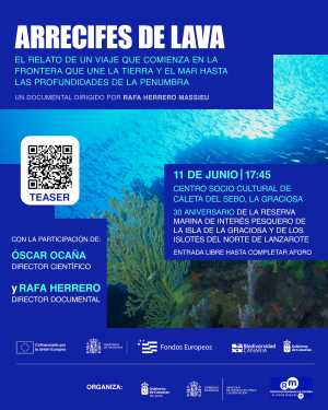 El Gobierno de Canarias celebra el 30º aniversario de las reservas marinas de Lanzarote y El Hierro con la proyección del documental ‘Arrecifes de Lava’