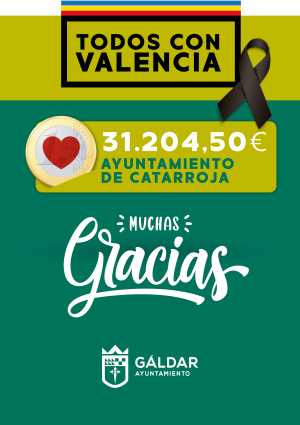 Gáldar entrega la donación de 31.204 euros al Ayuntamiento de Catarroja