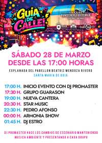 Armonía Show, Star Music y Guarasón, este sábado en el ‘Guía, ¡de Calle!’ con más de 10 horas de música, food trucks, barras y una gran pista americana