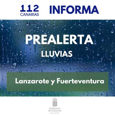 El Gobierno de Canarias declara la prealerta por lluvias en Lanzarote y Fuerteventura