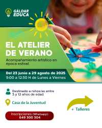 Abiertas las inscripciones para ‘El Atelier de Verano’, actividades en torno al arte de junio a agosto en la Casa de la Juventud