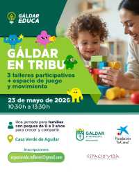 Prensa Ayuntamiento de Gáldar Archivos adjuntos 14:01 (hace 6 horas) para La Casa Verde de Aguilar acoge 'Gáldar en Tribu', un encuentro para familias con niños y niñas de 0 a 3 años