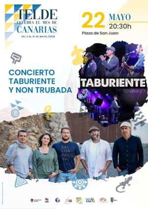 Telde celebra el Mes de Canarias con el concierto de Taburiente y Non Trubada en la Plaza de San Juan
