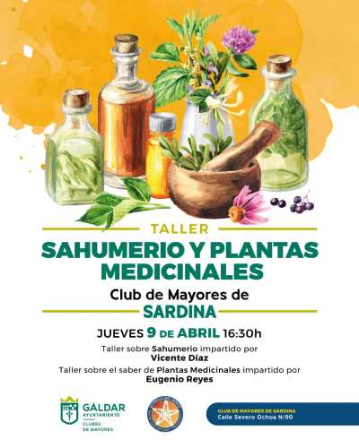 El Club de Mayores de Sardina acogerá un taller sobre sahumerio y plantas medicinales