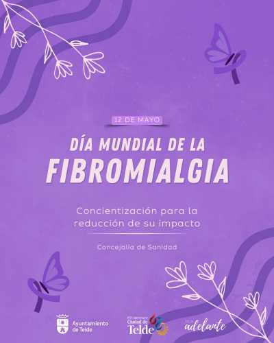 El Ayuntamiento de Telde se ilumina de morado por el Día Mundial de la Fibromialgia