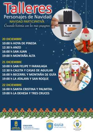El programa navideño llena de talleres infantiles todos los barrios de Guía durante el fin de semana