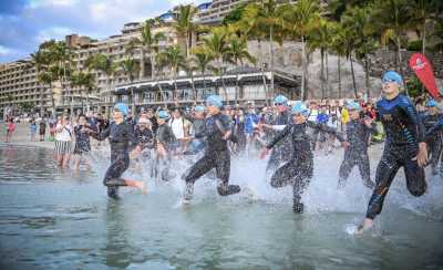 La élite femenina internacional del triatlón abre temporada en el Anfi Challenge Mogán Gran Canaria