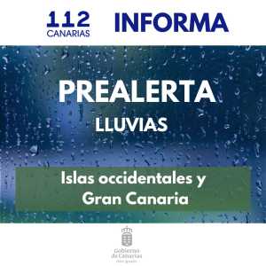 El Gobierno de Canarias declara la prealerta por lluvias en las islas occidentales y Gran Canaria