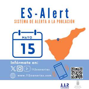 El Gobierno prueba el sistema ES-Alert de aviso masivo a la población ante emergencias el 15 de mayo en Tenerife