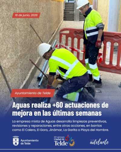 La Concejalía de Aguas coordina más de 60 actuaciones de mejora en la red municipal durante las últimas semanas