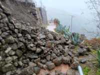 El Ayuntamiento de Gáldar interviene en múltiples desprendimientos en medianías tras las intensas lluvias