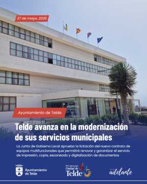 Telde aprueba la licitación del nuevo contrato de equipos multifuncionales para modernizar y garantizar el servicio de impresión municipal