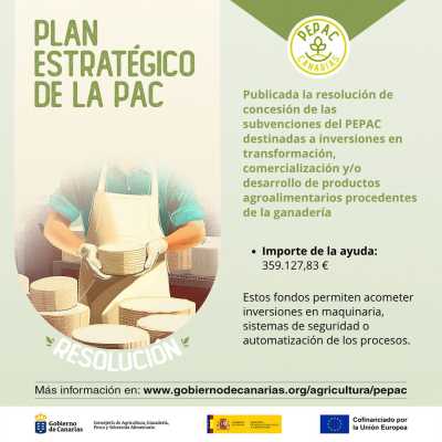 Concedidos 359.000 € en subvenciones del PEPAC para el desarrollo de productos agroalimentarios de la ganadería