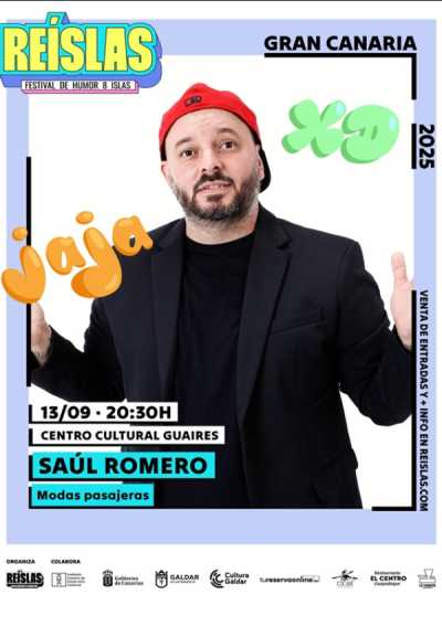 El Centro Cultural Guaires acoge el 13 de septiembre el espectáculo &#039;Modas pasajeras&#039; del cómico Saúl Romero