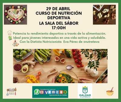 La Concejalía de Juventud organiza un curso de nutrición deportiva para jóvenes