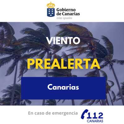 El Gobierno actualiza la situación a prealerta por vientos en toda Canarias