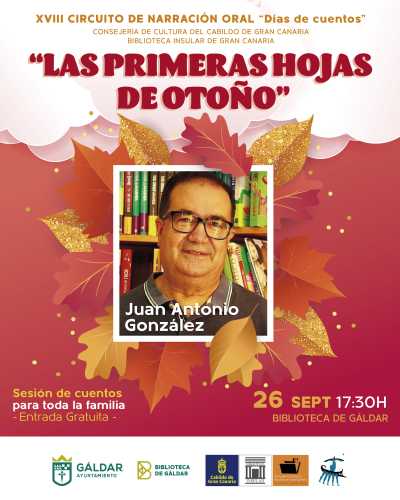 La Biblioteca organiza una sesión de cuentos para toda la familia con Juan Antonio González el 26 de septiembre